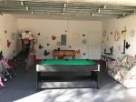 Games room in the garage